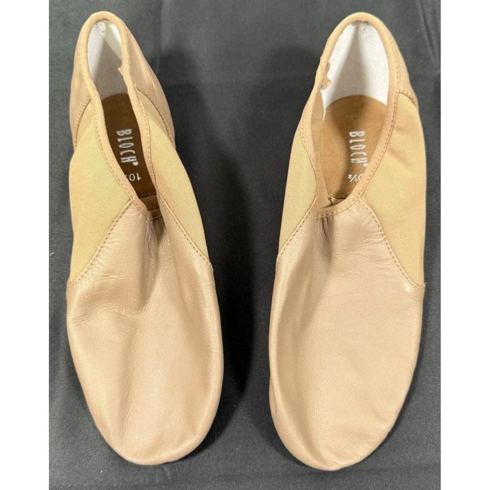 Bloch Neo Flex Jazz Shoes Unisex Adult 10.5 Tan Leather Slip On S0495L